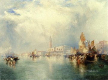 Venecia clásica Painting - Paisaje marino del Gran Canal Thomas Moran Venecia